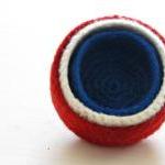 Nautical felted bowl / red ..