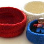 Nautical felted bowl / red ..