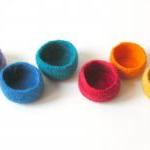 Rainbow felted bowls -gorge..