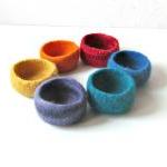 Rainbow felted bowls -gorge..
