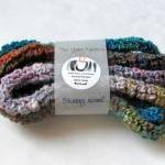 Turquoise Skinny scarf - Cr..