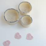 Nested bowls - cotton and w..