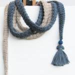 Crochet skinny scarf - extr..