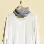 Dusty blue lace cowl - Croc..