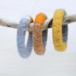 Felted chunky bangles - kni..